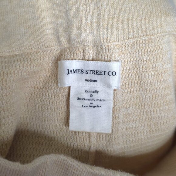 James Street Co Waffle Knit Shirt Cropped Pant Set Size M Tan Beige - Picture 6 of 10